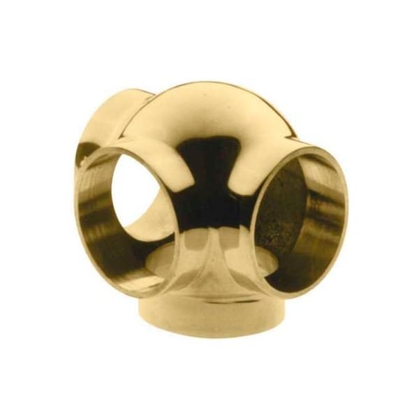 Lavi Industries Lavi Industries, Ball Tee, Side Outlet, for 1.5" Tubing, Polished Brass 00-705/1H - main